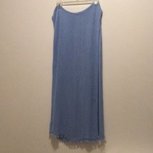 Liz Claiborne Viscose Shawl/Scarf/Wrap, blue, approx. 6 ft long